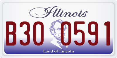 IL license plate B300591