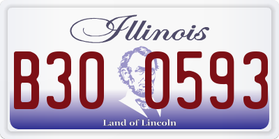 IL license plate B300593