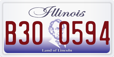 IL license plate B300594