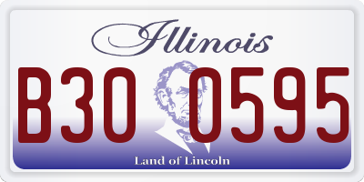 IL license plate B300595