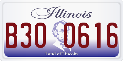 IL license plate B300616