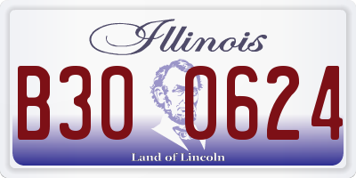 IL license plate B300624