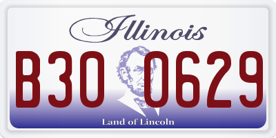 IL license plate B300629