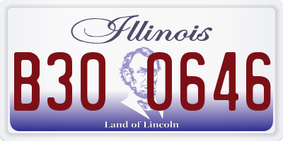 IL license plate B300646
