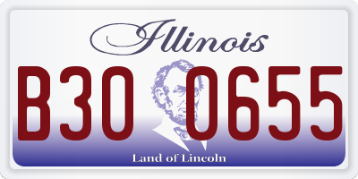 IL license plate B300655