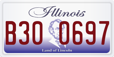 IL license plate B300697