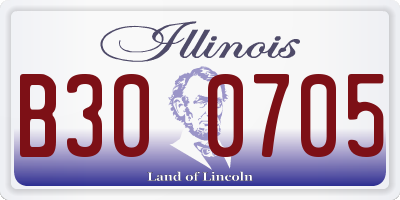 IL license plate B300705