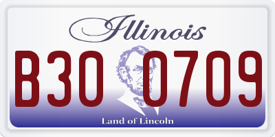 IL license plate B300709