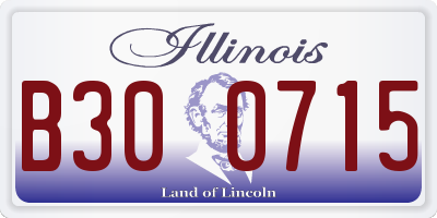IL license plate B300715