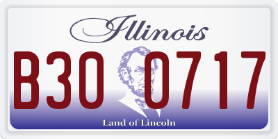 IL license plate B300717