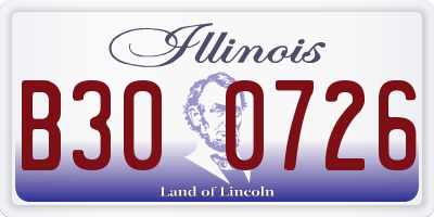 IL license plate B300726