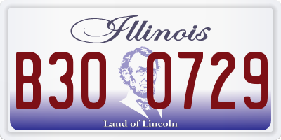 IL license plate B300729