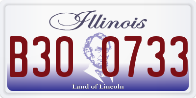 IL license plate B300733