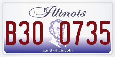 IL license plate B300735