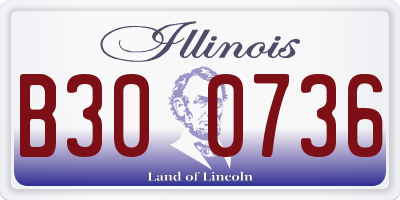IL license plate B300736