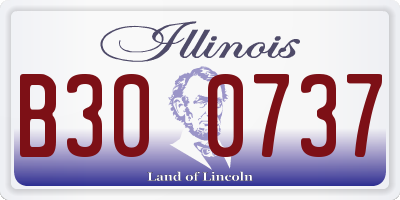 IL license plate B300737