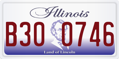 IL license plate B300746