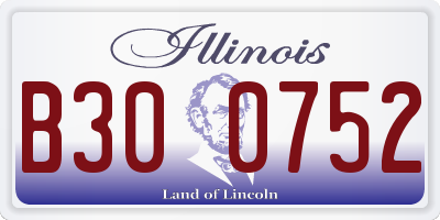 IL license plate B300752