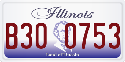 IL license plate B300753