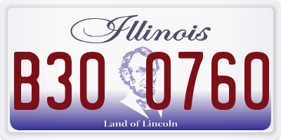 IL license plate B300760