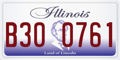 IL license plate B300761