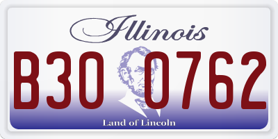 IL license plate B300762