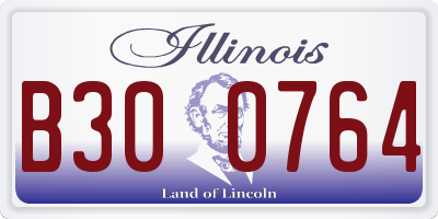 IL license plate B300764