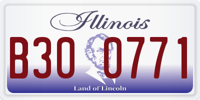 IL license plate B300771