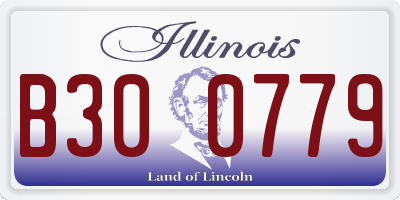 IL license plate B300779