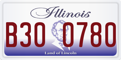 IL license plate B300780