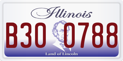 IL license plate B300788