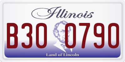 IL license plate B300790