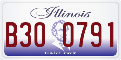IL license plate B300791