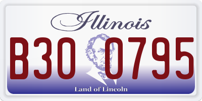 IL license plate B300795