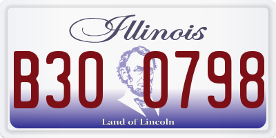 IL license plate B300798
