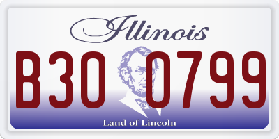 IL license plate B300799
