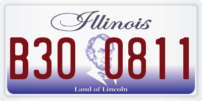 IL license plate B300811