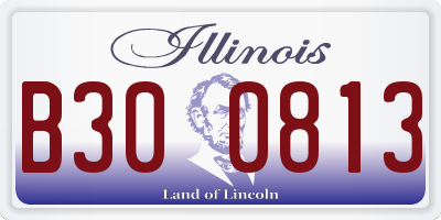 IL license plate B300813