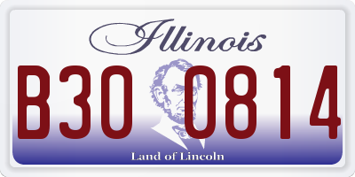 IL license plate B300814
