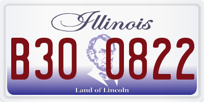 IL license plate B300822