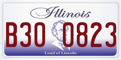 IL license plate B300823