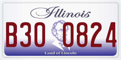 IL license plate B300824