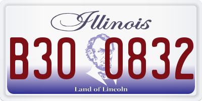 IL license plate B300832