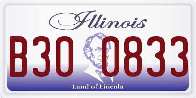 IL license plate B300833