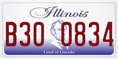 IL license plate B300834