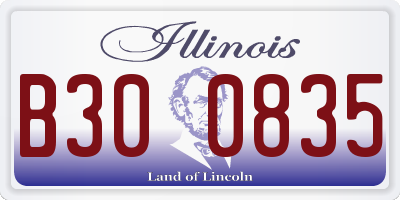 IL license plate B300835