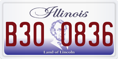 IL license plate B300836