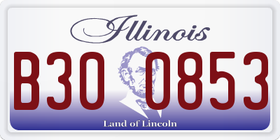 IL license plate B300853