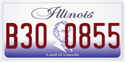 IL license plate B300855