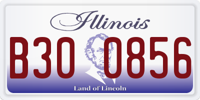 IL license plate B300856